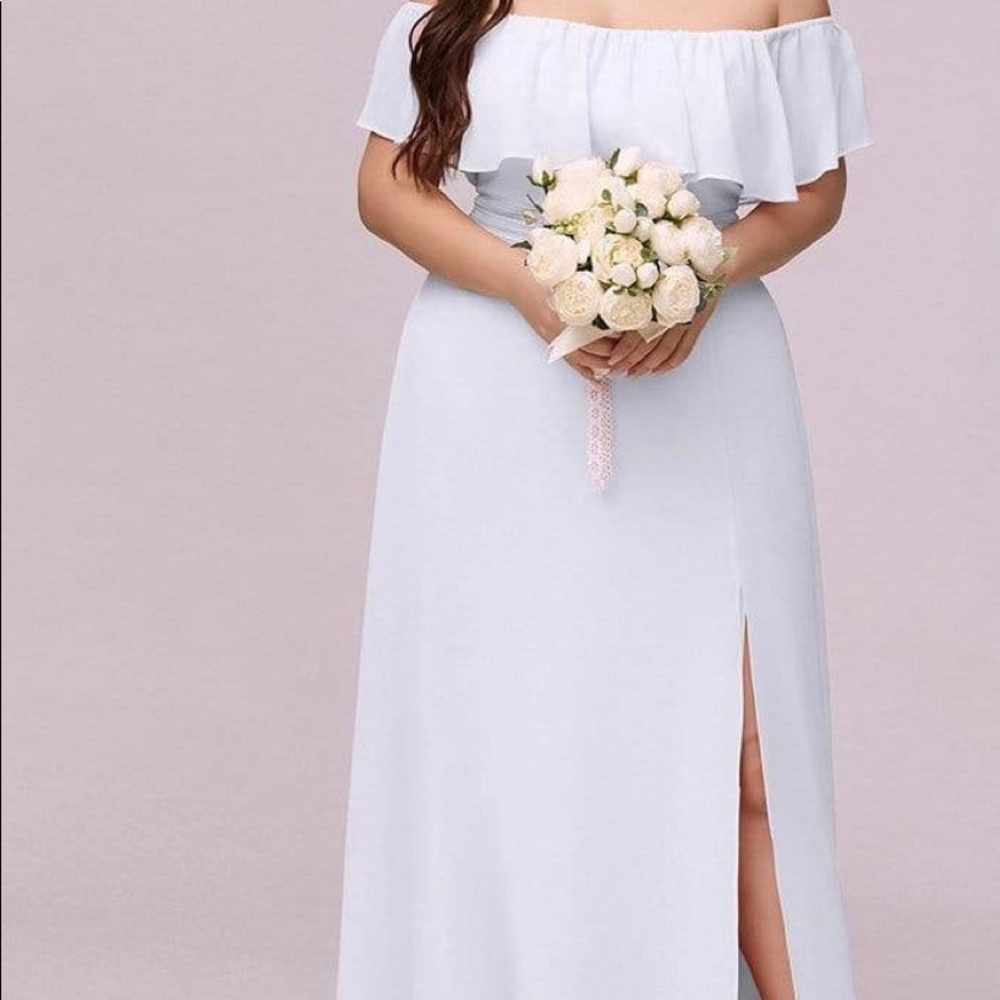 Ever-Pretty - Off the Shoulder Bridesmaid Dress with Thigh Split